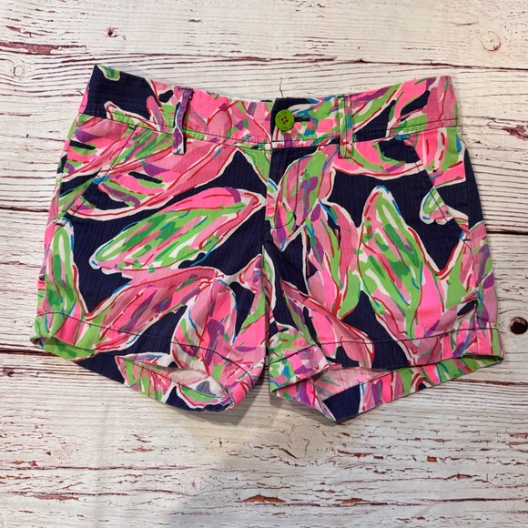 Lilly Pulitzer Callahan Short in Bright Navy In The Vias Sz 0 - Picture 4 of 11